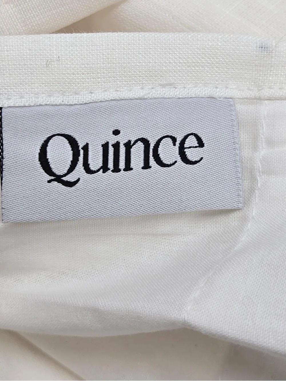 QUINCE Set Of 2 48x84 European Linen Curtains White 0487
